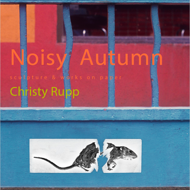 Cover of Noisy Autumn showing rat sticker on wall